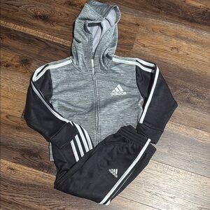 Adidas Gray and Black Tracksuit size 3T